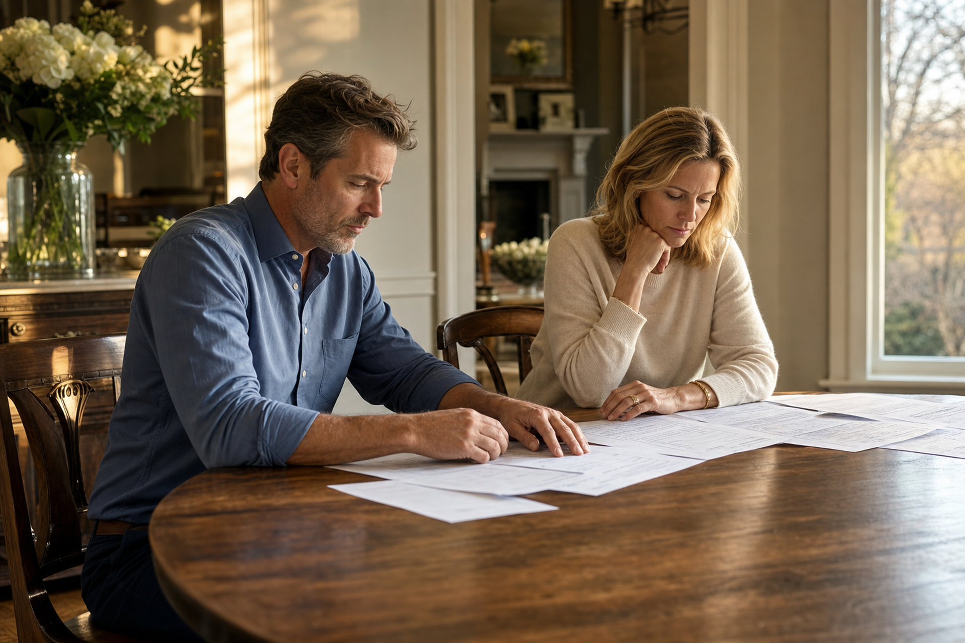reconciliation-agreement-couple-reviewing-documents-buckhead-home-atlanta